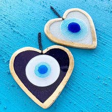 Valentines Day Decor, Evil Eye Heart Wall Hanging