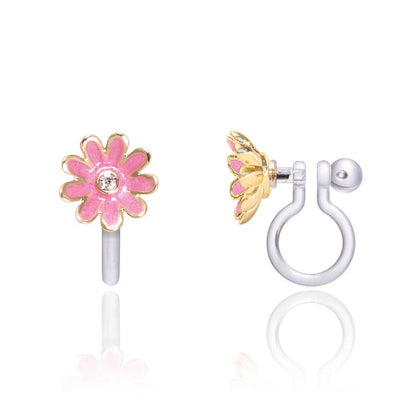 CLIP ON Cutie Earrings- Pink Daisy