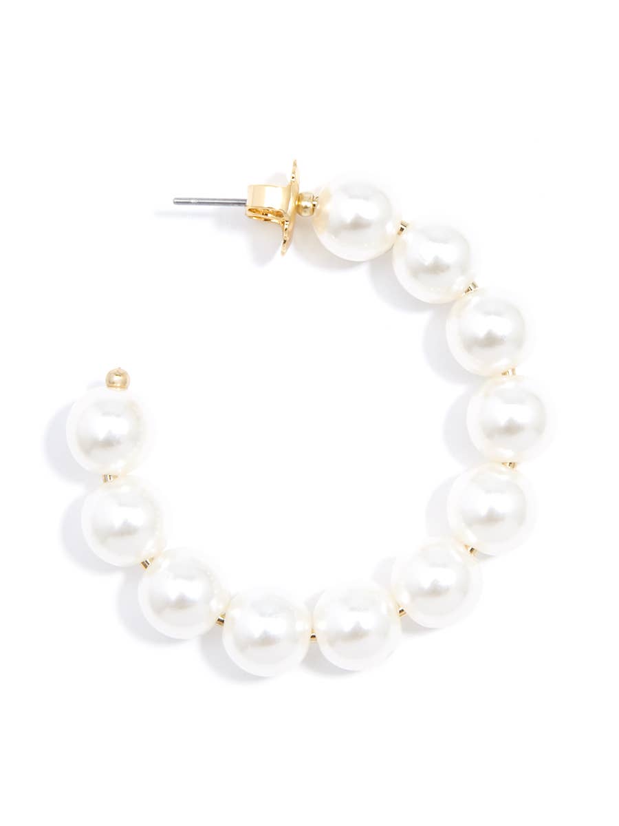 The Classic Pearl Hoop Earrings