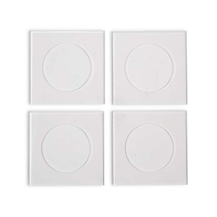 Clear Cocktail Coasters in Gift Box