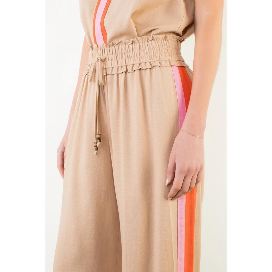 Stripe Detail Wide Leg Pants