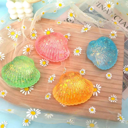 Maltose Glitter seashell squishy toy