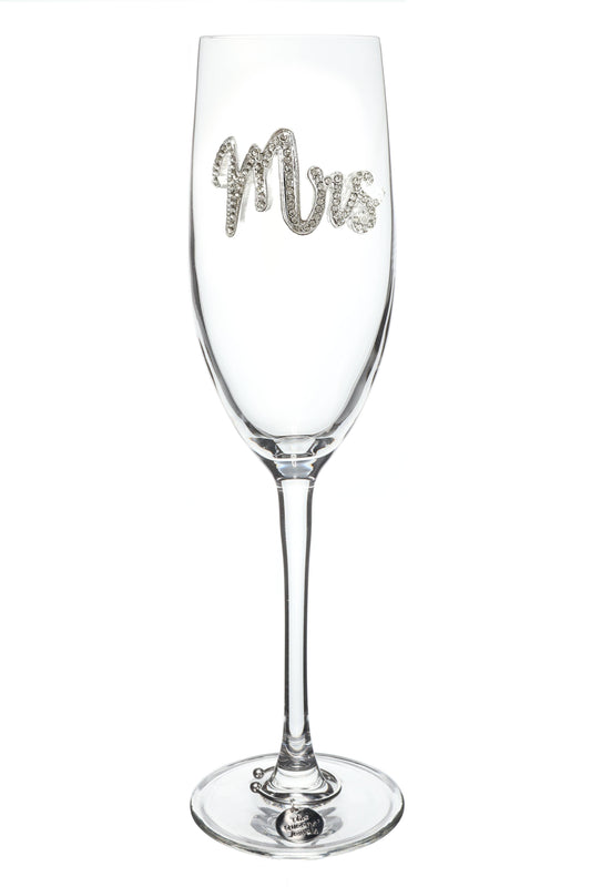 Mrs Jeweled Stemmed Champagne Flute