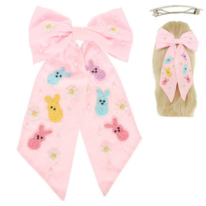 Peeps Bunny Giant Bow Barrette