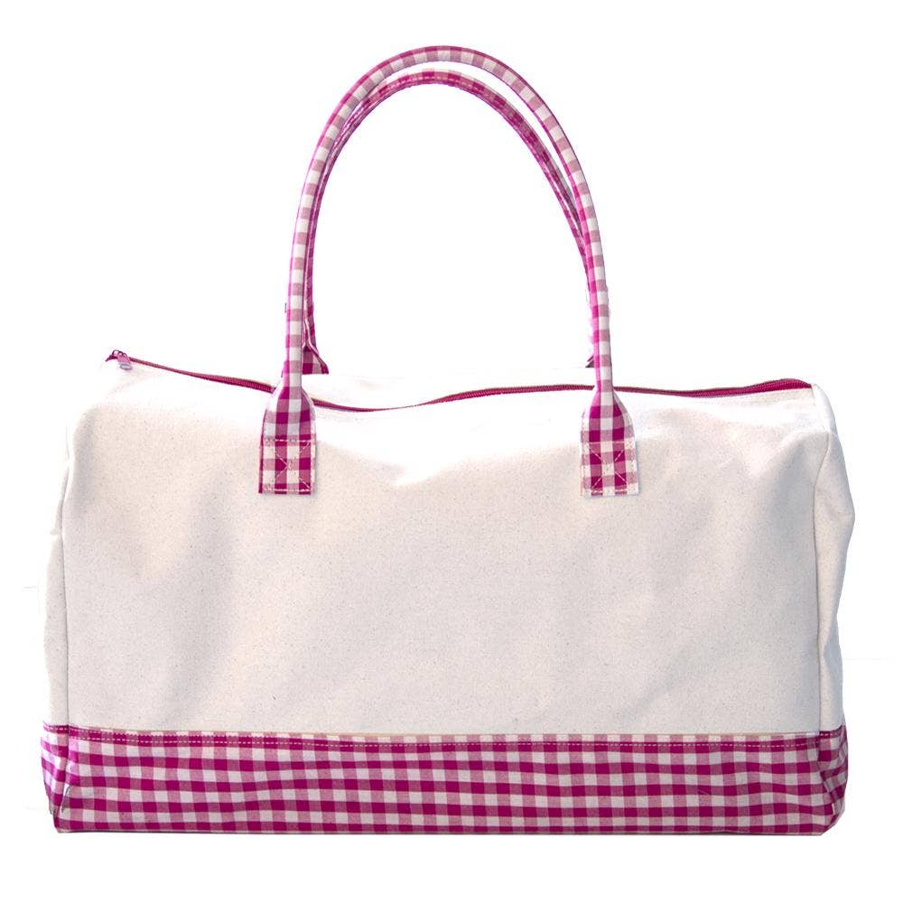 Gingham Getaway Duffle Bag