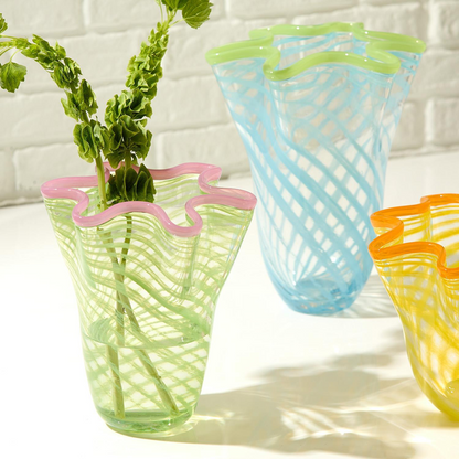 Rialto Handblown Swirl Flare Vase