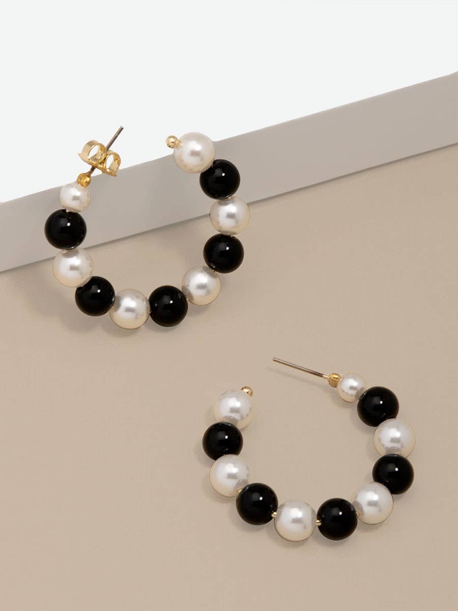 The Classic Pearl Hoop Earrings