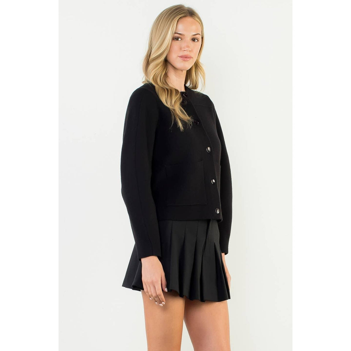 Long Sleeve Cropped Cardigan