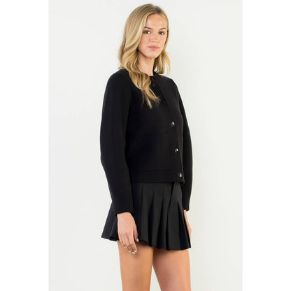 Long Sleeve Cropped Cardigan