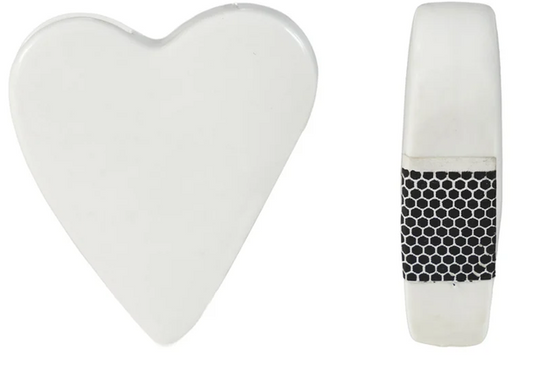 Stoneware Heart Shaped Match Holder w/ Striker
