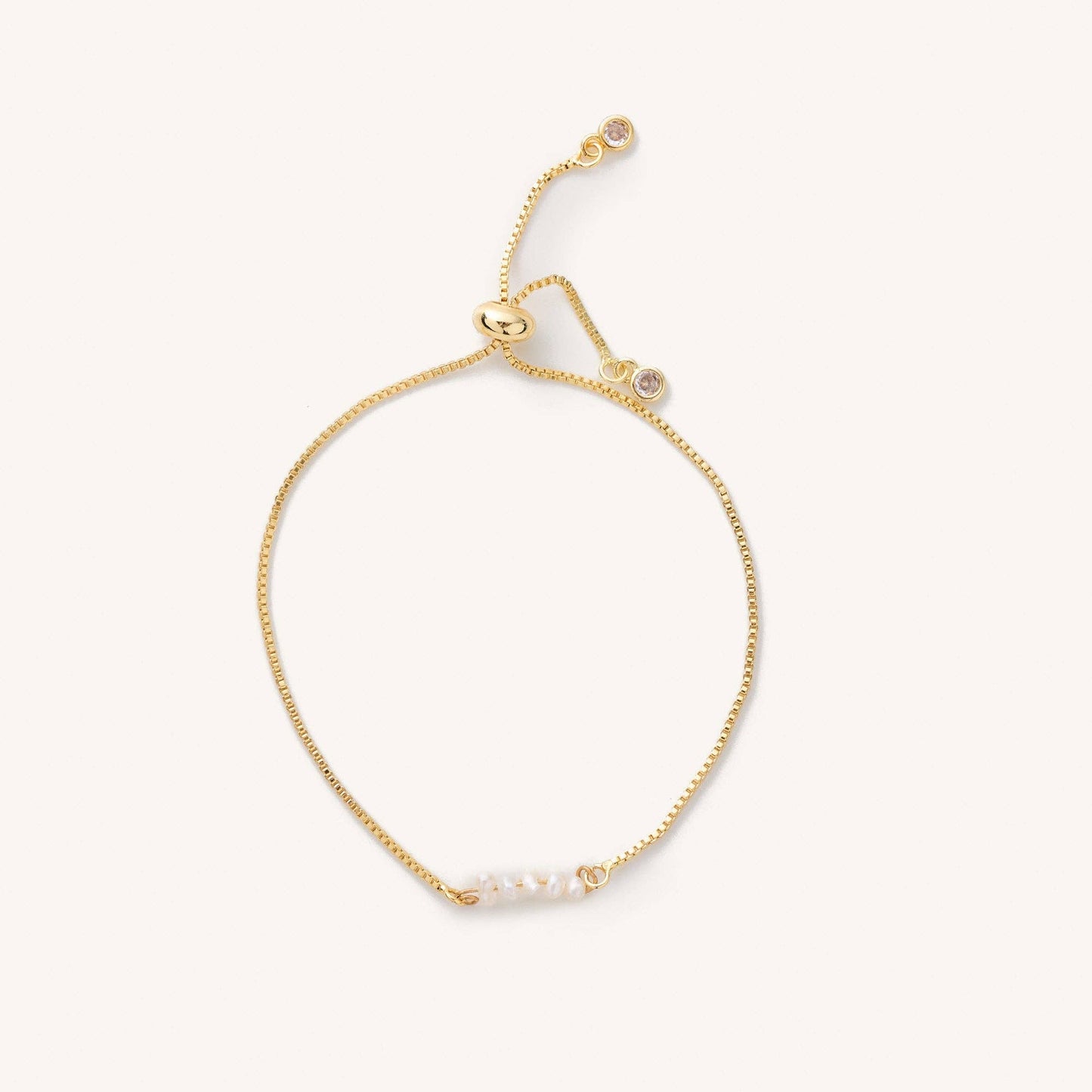 Nina Pearl Gold Slider Bracelet