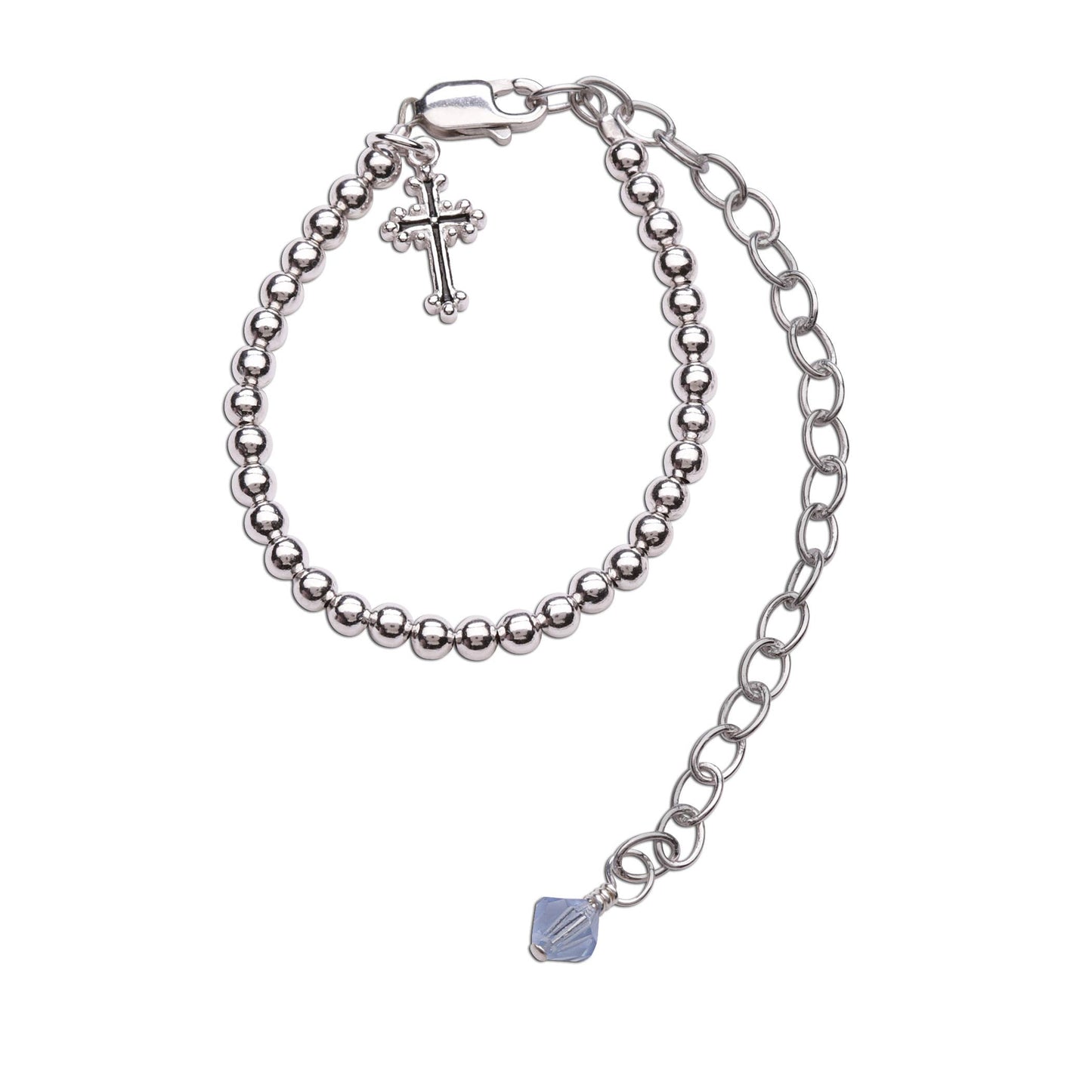 Boy's Baptism to Bride™ Sterling Silver Cross Bracelet Gift