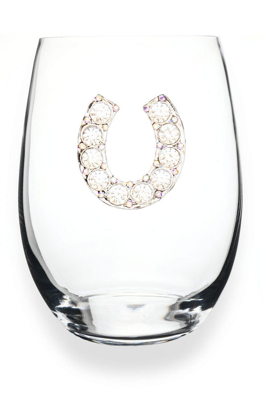 Horseshoe Jeweled Glass