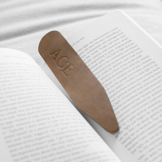 Leather Bookmark - Full Grain Leather - USA Made