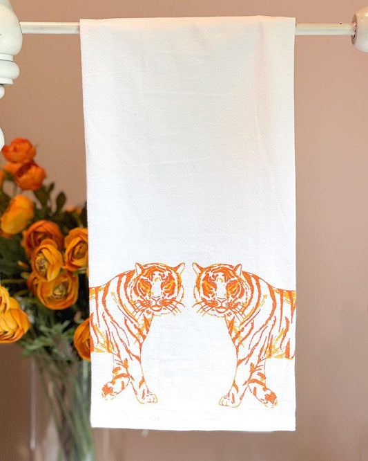 Tiger Walk Flour Sack Hand Towel