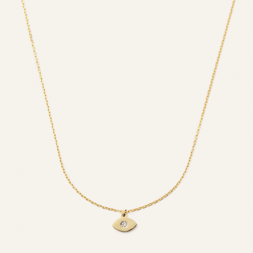 Golden Evil Eye Necklace- Waterproof