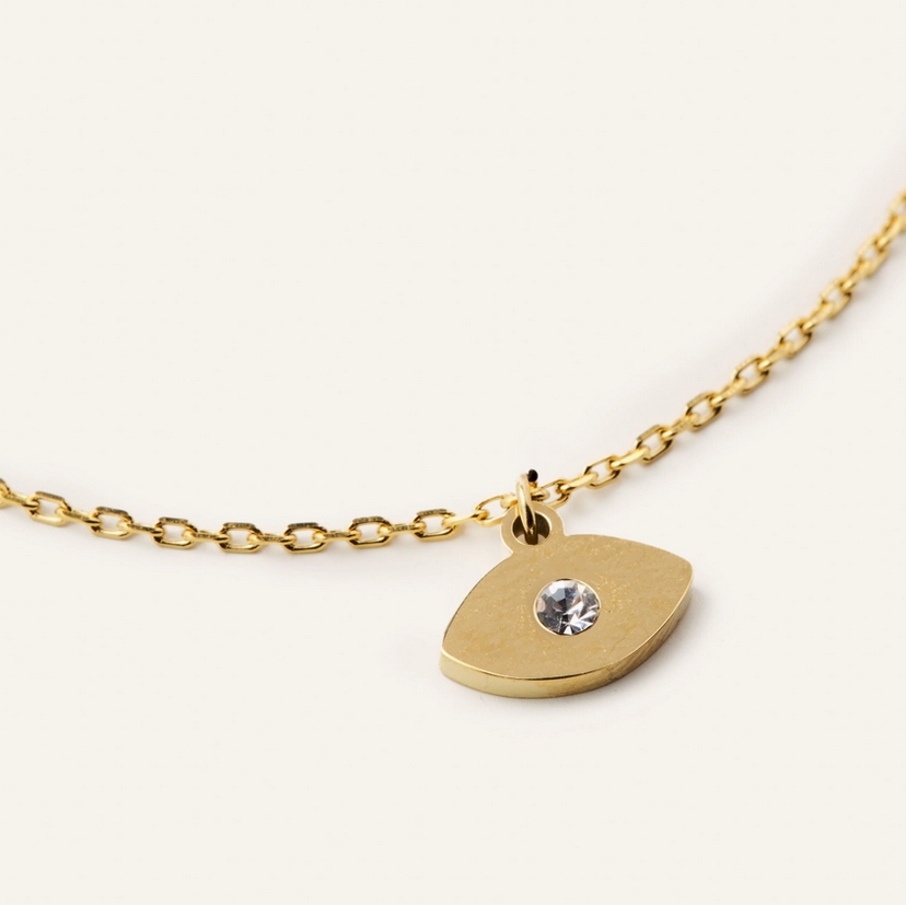 Golden Evil Eye Necklace- Waterproof