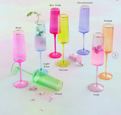 Rainbow Champagne Flute