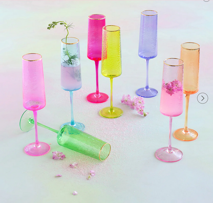 Rainbow Champagne Flute