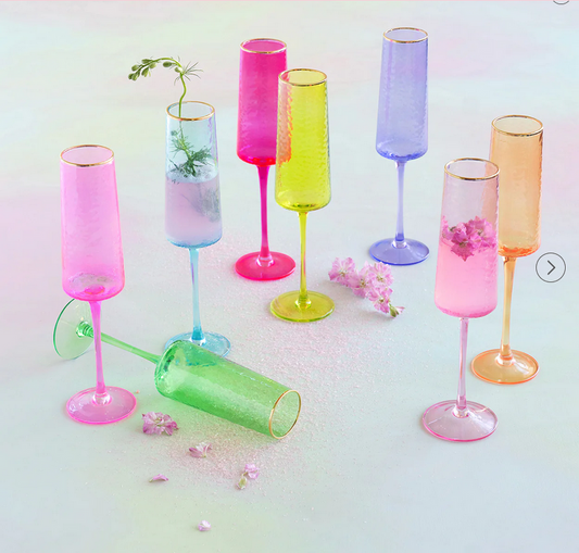 Rainbow Champagne Flute