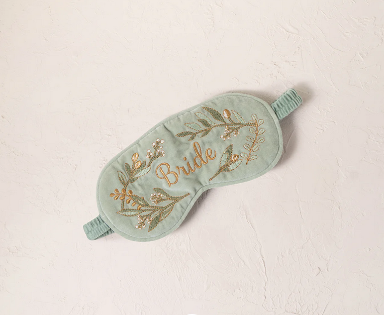 Olive Branch Bride Sage Eye Mask