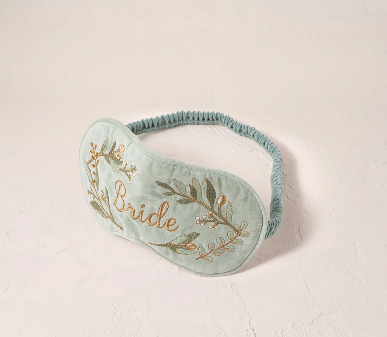 Olive Branch Bride Sage Eye Mask