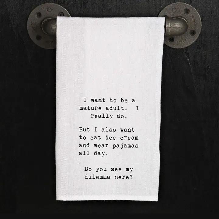 Text Printed Kitchen Towel