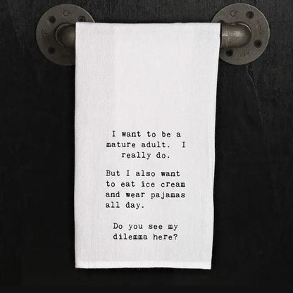 Text Printed Kitchen Towel