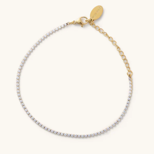 Gold Micro Tennis Bracelet- Waterproof