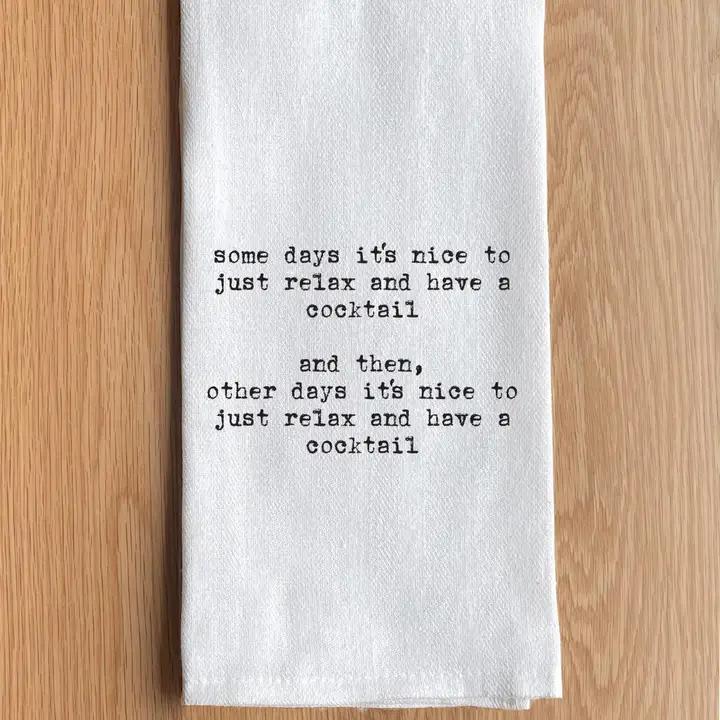 Text Printed Kitchen Towel