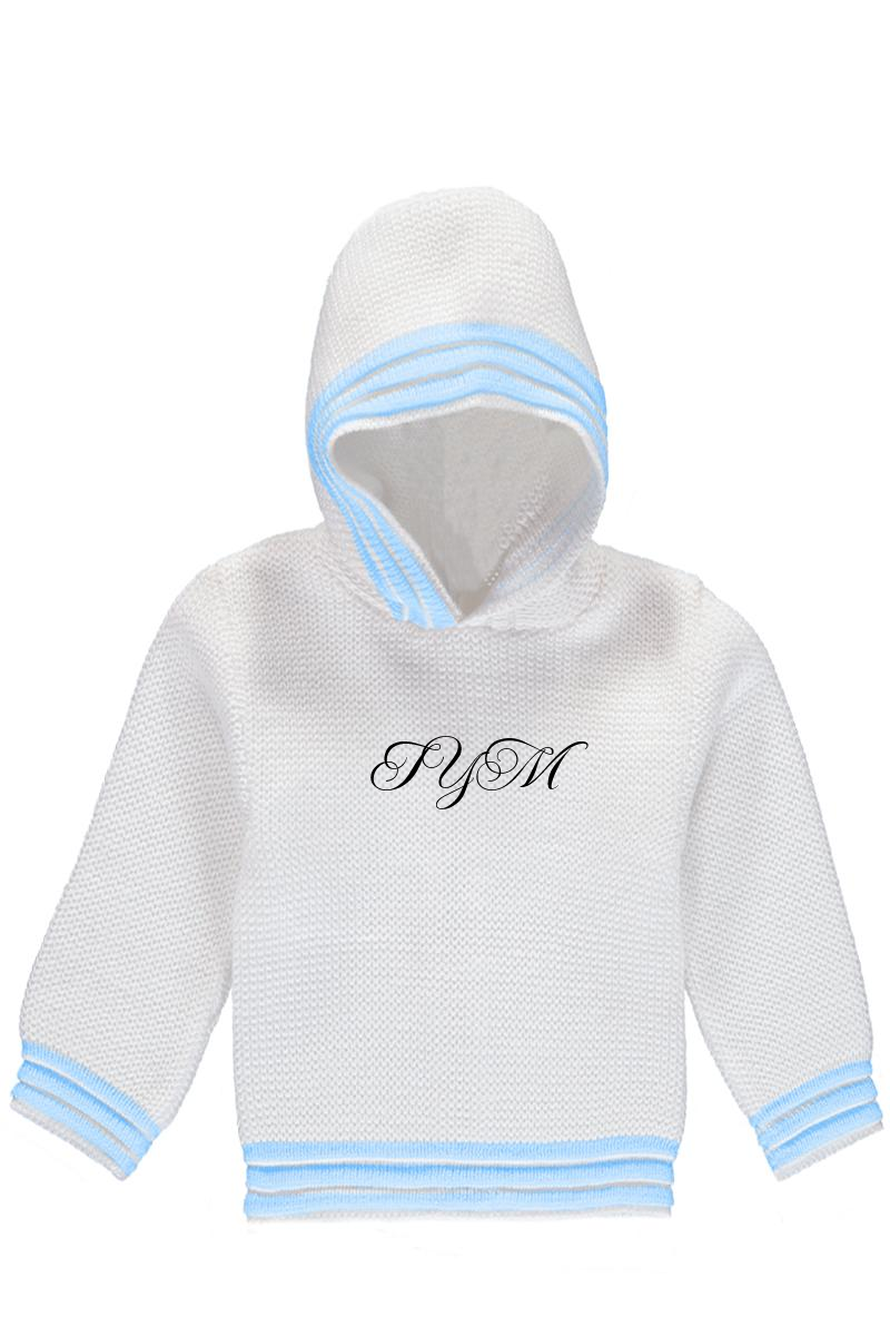 Monogrammed Zipper Back Baby Sweater