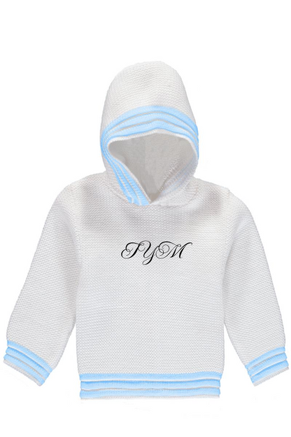 Monogrammed Zipper Back Baby Sweater