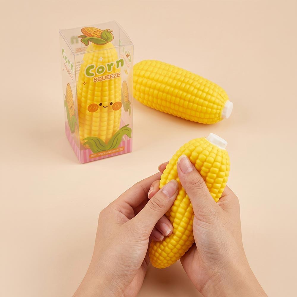 ASMR Crunchy Corn Shaped Crunching Sound Squeeze Squishy Stress Relief Toy