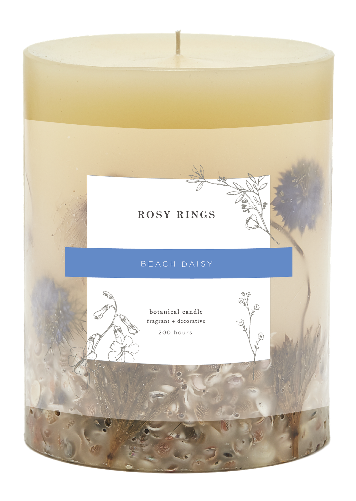 Beach Daisy Petite Botanical Candle