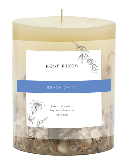Beach Daisy Accent Botanical Candle
