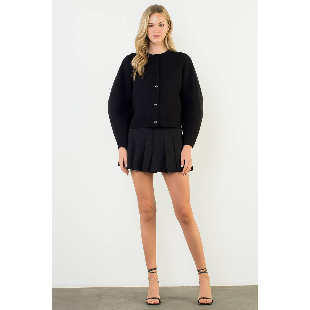 Long Sleeve Cropped Cardigan