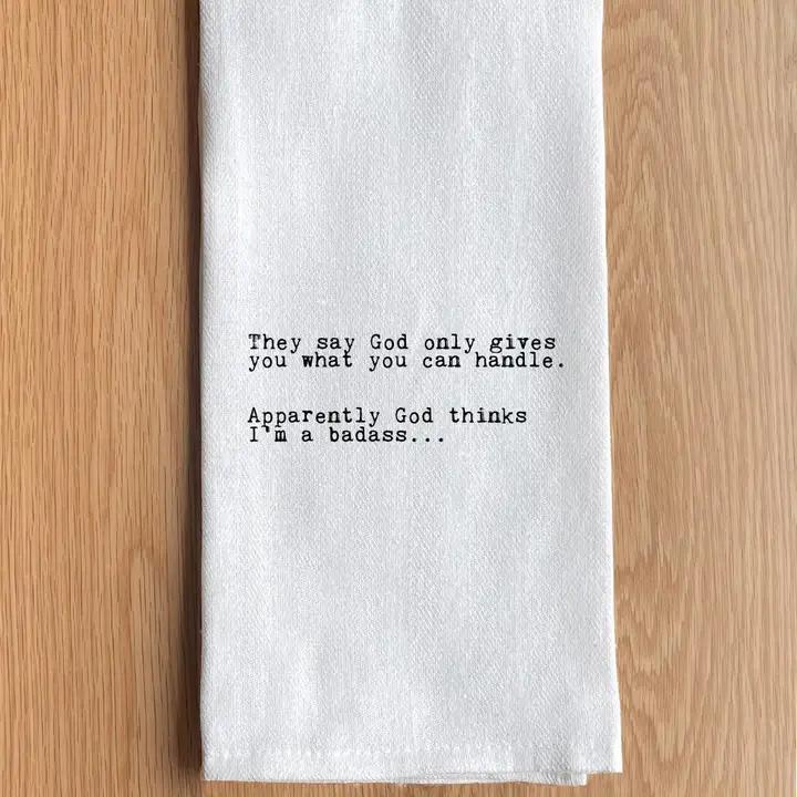 Text Printed Kitchen Towel