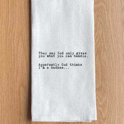 Text Printed Kitchen Towel