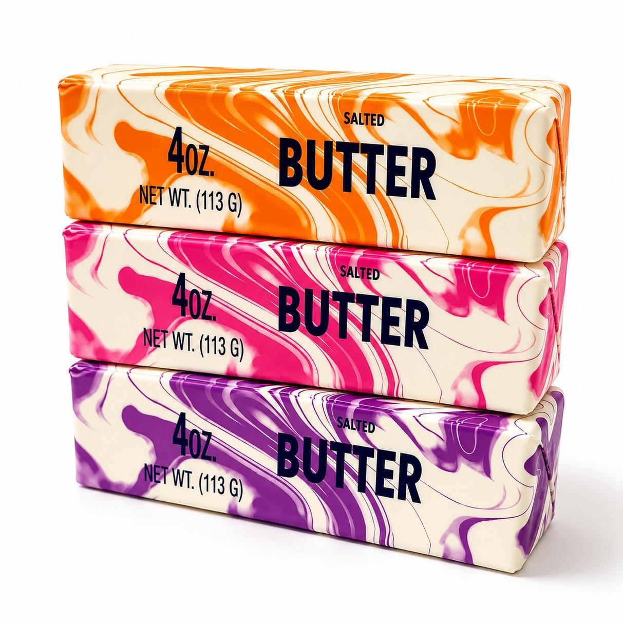 Marbled Butter Squishy 🧈 - Slow Rise Sensory Toy - 5.5"