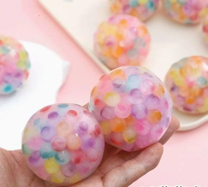 Colorful Marble Beaded Squeeze Ball