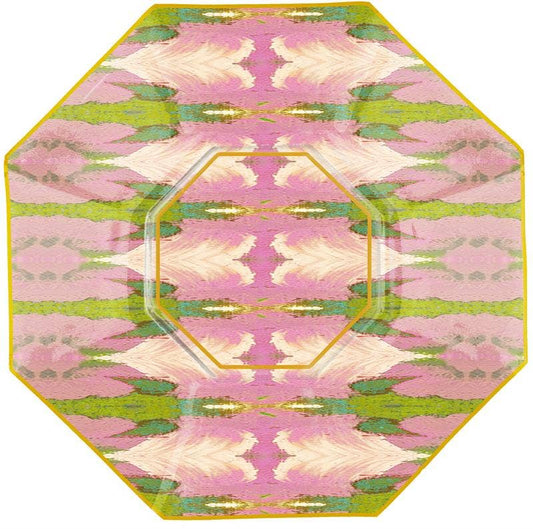Cabana Pink Laura Park Decoupage Glass Plate