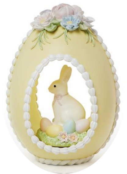 Hand-Painted Egg with Bunny