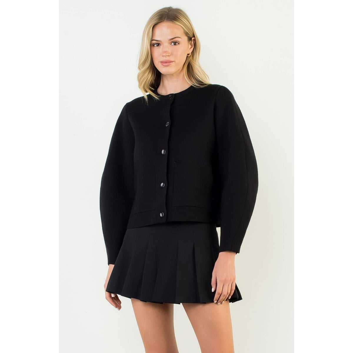 Long Sleeve Cropped Cardigan