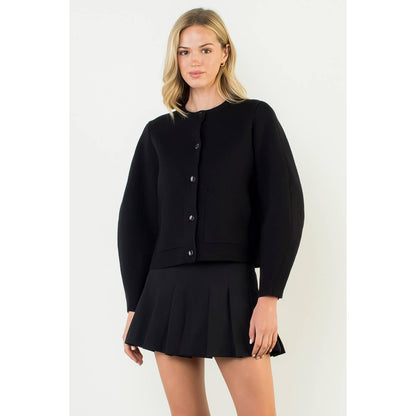 Long Sleeve Cropped Cardigan