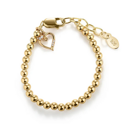 14K Gold Plated Bracelet for Girls with Charm