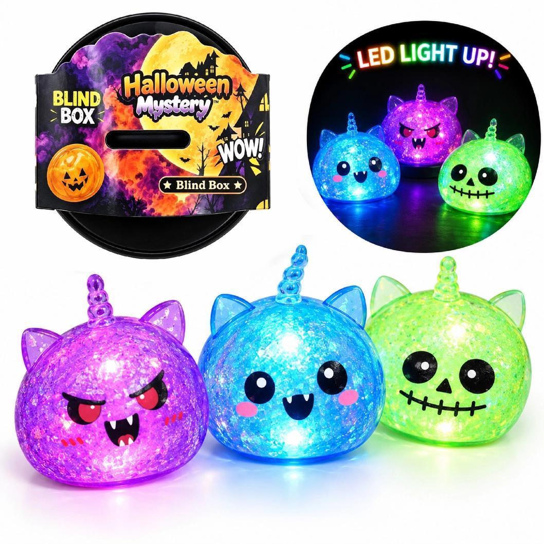 Halloween Light Up Dumpling Squishies – Soft Squeeze Stress