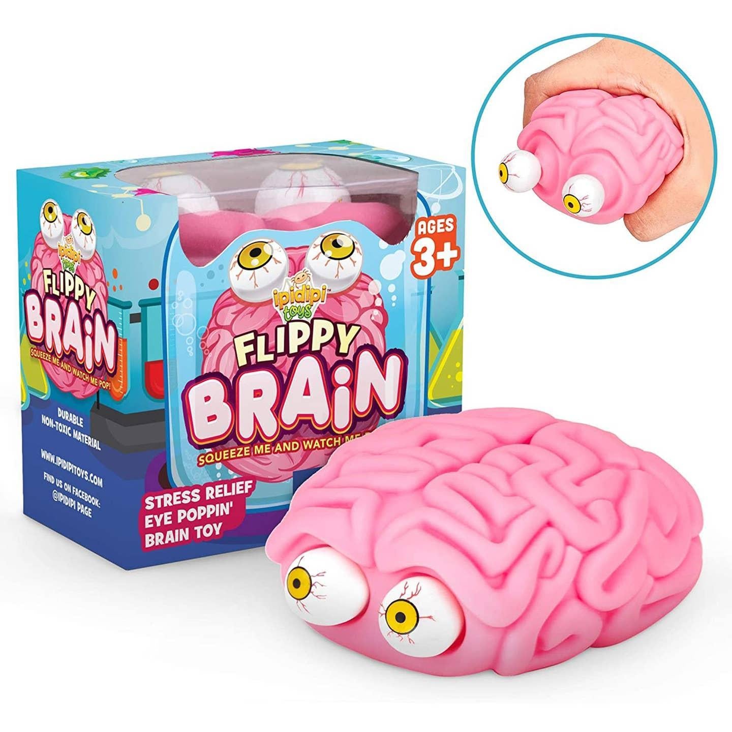 Flippy Brain Squishy Poppin Eye Large Squeeze Fidget Toy