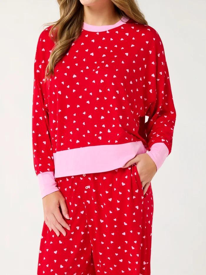 Mini Hearts Ultra-Soft Jersey Knit PJ Set