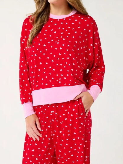 Mini Hearts Ultra-Soft Jersey Knit PJ Set
