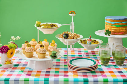 Pinstripes Melamine Round Platter